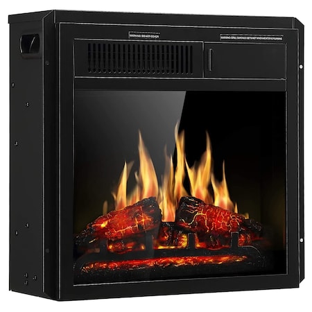 Edendirect 34'' Ventless Electric Fireplace Insert, Remote Control, Adjustable Led Flame Brightness M1804C